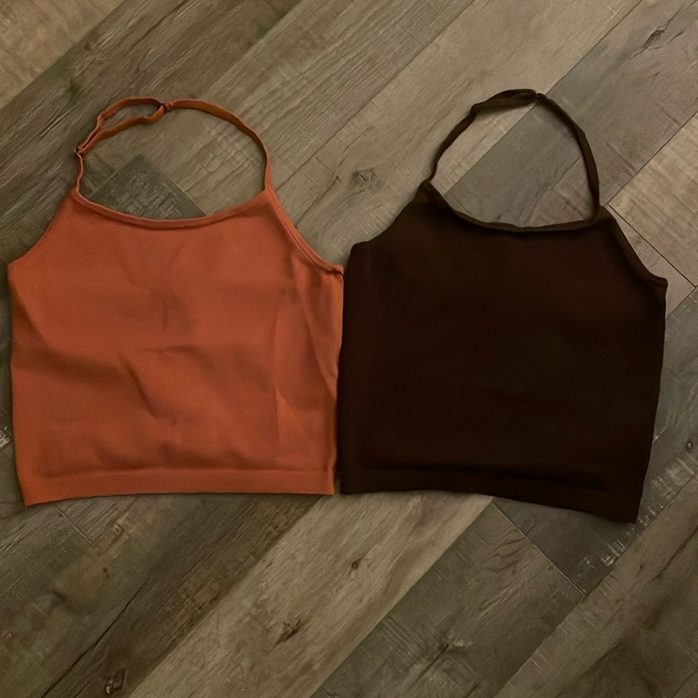 Banana Republic 2 adjustable halter tops.